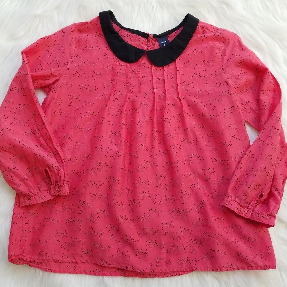 Gap Girls XXL 14-16 Pink and Black Blouse